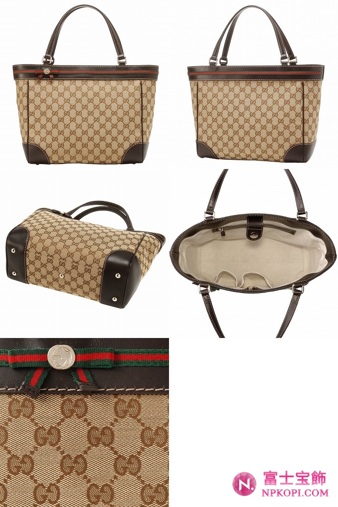 GUCCI/グッチ 2012年春夏MAYFAIR定番キャンバスGG柄ボウディテールミディアムトートバッグ 257061 FFKPG 9791 